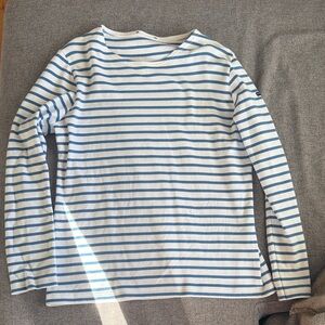 Armor Lux Long Sleeve Shirt - Blue and White Stripes